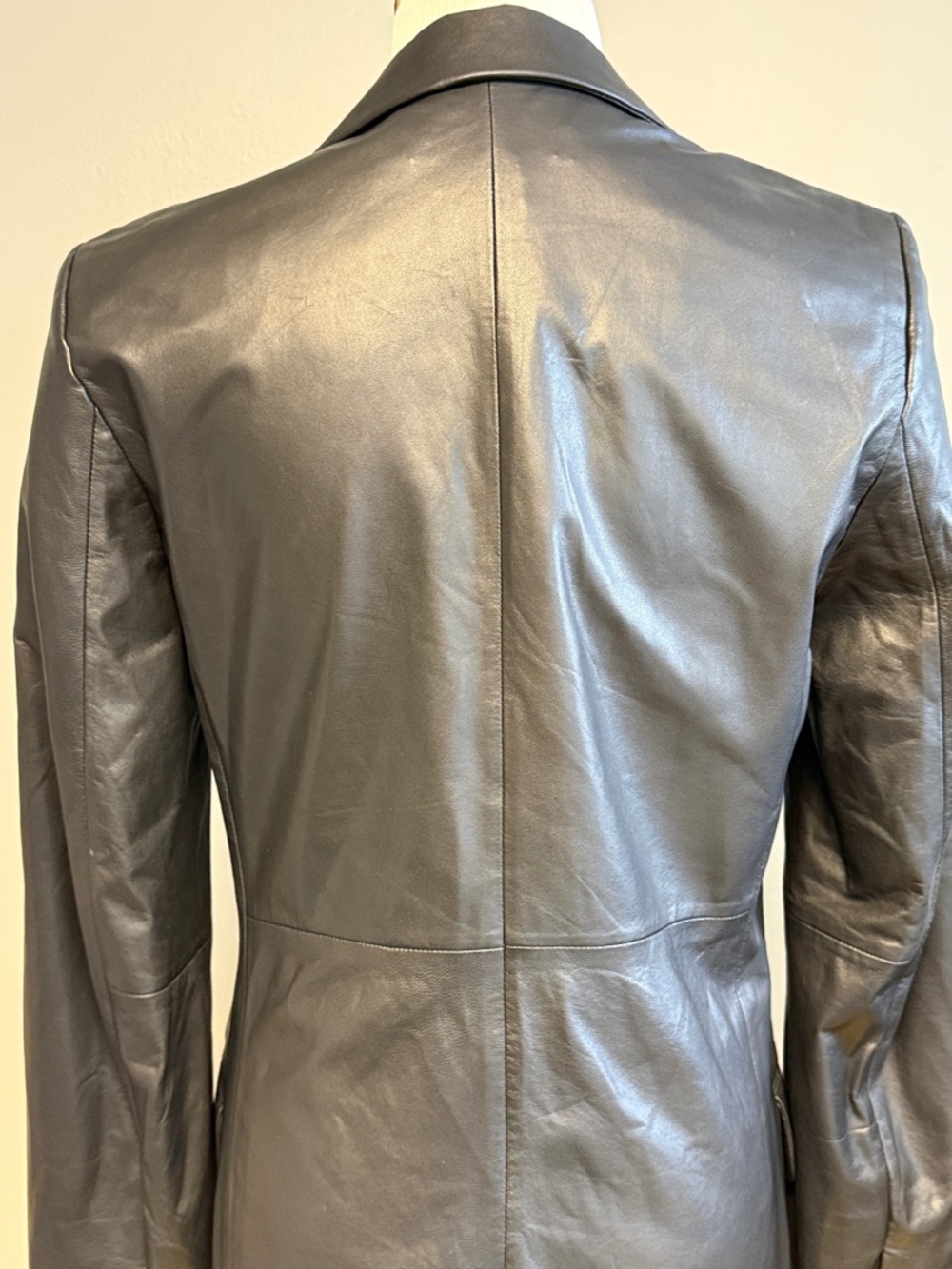 Rag & Bone Lamb Leather Blazer Black Size 2 Tailored Jacket - Picture 8 of 9